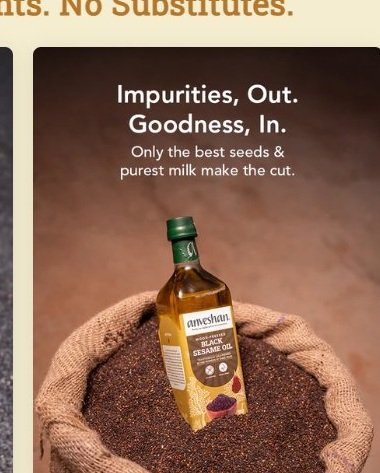 Pure oil bottle on seeds